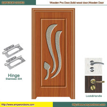 Porte d&#39;intérieur de porte de cèdre de porte d&#39;oscillation de double porte de PVC